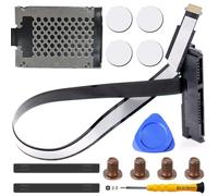 ZHUROUPU 14 PCS SATA Drive Duro Reemplazo del Cable del Conector HDD para HP Envy 17 17-J 17-J000 M7-J 17T 15-J DW17 6017B0421501 (Negro) Incluye Kit de Herramientas