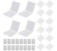 ZHUROUPU 16PCS para Gameboy Color Cartridge Case, Funda Protectora Transparente para GBC GB DMG-01 GBP, ABS Transparent Game Card Cover with Sticker (Blanco)