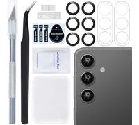 ZHUROUPU 2 Juegos para Galaxy S24 Lente Trasera de Repuesto con Adhesivo pre-Instalado Compatible para Galaxy S24 6.2 Pulgadas SM-S921B SM-S921U (Negro)
