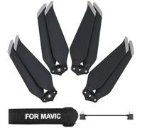ZHUROUPU 2 Pares de hélices para dji Mavic 2 Pro/Mavic 2 Zoom, 8743F Hélices Plegables de bajo Ruido y liberación rápida para Drones, Piezas de Repuesto para alas (Puntas Plateadas)