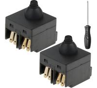 ZHUROUPU 2Pcs Angle Grinder Interruptor de Repuesto para 100mm/4 Pulgadas Amoladora Angular, a Prueba de Polvo pulsador Interruptor de Encendido de Repuesto para Bosch GWS 6-100