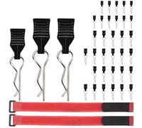 ZHUROUPU 36 Clips para carrocerías RC con lengüetas de extracción. Pasador Universal para carrocerías RC. 3 tamaños Diferentes para carrocerías de Coches teledirigidos 1/8, 1/10, 1/12, 1/14 y 1/16