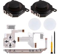 ZHUROUPU 3D Analógico Joystick Recambio y Pulgar Tapa de Stick para Sony para PSP 1000 1001, Accesorio Botón Cruzado Dirección Tecla Izquierda Volumen Teclado Derecho Cable Flex (L+R +Volumen)