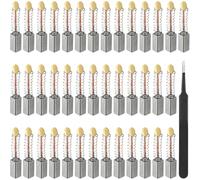 ZHUROUPU 40Pcs Replacement Carbon Brushes 4.9 x 4.9 x 10.5mm for Electric Motor, Universal Carbon Brushes for Angle Grinders, Hand Drill, Blower, Blender