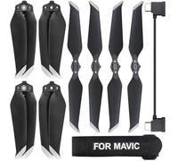 ZHUROUPU 8 hélices para el dron para dji Mavic Air 2/Air 2s, 7238F, hélices Plegables de bajo Ruido y desmontaje rápido para Mavic Air 2/Air 2s (Punta Plateada)