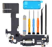 ZHUROUPU Conector Dock para iPhone 13 6.1 Pulgadas 2021 Carga Puerto Flex Cable, Puerto USB de Carga/Conector de Audio/micrófono de Repuesto para el para iPhone 13 A2633 A2482 A2631 A2634 (Negro)