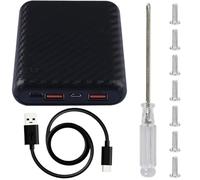 ZHUROUPU DIY Power Bank Caja Estuche, 4 x 18650 Cargador de Batería Power Bank Caja de Almacenamiento de Batería Cargadores Rápidos Salida USB Entrada Tipo-C (Batería No Incluida)