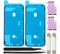 ZHUROUPU Pegatina Adhesiva precortada de 7pcs Compatible con para iPhone 12 Pro MAX, LCD Pantalla Adhesiva y Cinta de Adhesivo de Pegamento de bater￭a Interna (6.7 Pulgadas/Negro)