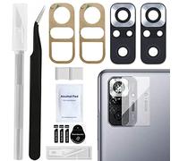 ZHUROUPU Piezas de reemplazo de Lente de Vidrio de c￡Mara Trasera para Xiaomi Redmi Note 10 Pro (no Apto para Redmi Note 10/Note 10s) con Vidrio Templado de Lente y Adhesivo (11 Piezas/Negro)
