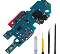 ZHUROUPU Puerto de Carga USB de Repuesto para Galaxy A10 SM-A105F, Conector Micro USB para Dock, Placa de Repuesto para Micrófono y Jack de Auriculares con Herramientas