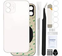 ZHUROUPU Reemplazo de Vidrio de Cubierta Trasera Trasera (sin Logotipo) para iPhone 11, Kit de Herramientas de reparación Profesional, Adhesivo preinstalado y Bandas de Goma (6.1 Pulgadas/Blancas)