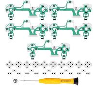 ZHUROUPU Teclado de película conductora para el Controlador PS4 JDS-050/JDS-055, Placa de Circuito de Cinta Flex y teclados de Almohadilla de Goma conductiva de Silicona Incl.