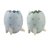 ZhuXIXILiang 2Pcs Titular De La Pluma De Huevo De Dinosaurio,Titular De La Pluma,Organizador de Escritorio,Estuche de Lápices,Caja para Guardar Brochas de Maquillaje,Adecuado para Escuelas y Ofici
