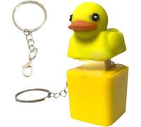 ZhuXIXILiang Llavero de pato, llavero con diseño de pato graznando colgante de pato amarillo llavero con personalidad de moda llavero de animal de dibujos animados adecuado para hombres y mujeres