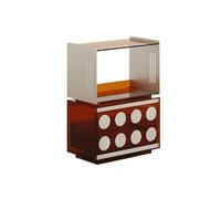 zhuyanbo007 Estante para discos para álbumes, Aparador de lujo ligero del estante for libros la mesita noche acrílico disco vinilo con el cajón