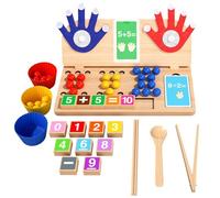 ZHVoyage Juguetes Montessori 3 4 5 6 años, Juegos Educativos de Madera para Aprender a Contar y Números, Juego de Matemáticas con Psicomotricidad Fina, Regalo Niños Educación Infantil
