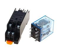 ZHWTISNPE 10 Unidades MY2P HH52P MY2NJ DPDT, Interruptor de relé intermedio electromagnético General con Bobina Miniatura y Base Enchufe LED, CA 110 V, 220, CC 12, 24(AC,12V)