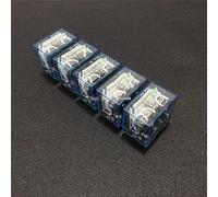 ZHWTISNPE Relé 10 Uds relé de Potencia LY4NJ DC 12V 24V 110V 220V AC 4PDT relés Miniatura Uso General 14 Pines 4NO 4NC indicador LED 10A HH64P(AC 110V)