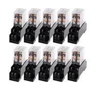 ZHWTISNPE Relé LY2NJ CA/CC, 12 V, 24, 36, 48, 110, 220, 380, pequeño, 10 A, 8 Pines, Bobina DPDT con Base de zócalo