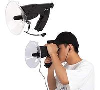 ZHXJXJ Dispositivo de escucha biónica de oído espía, escucha de pájaros de largo alcance, micrófono parabólico, telescopio monocular con reproducción de grabación, color negro