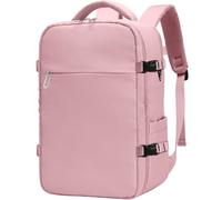 ZHXX Mochilas de Viaje para Avion 45x36x20cm,Mochila Cabina 30L con Banda para Maleta,Compartimento Portátil 15,6 Pulgadas,Antirrobo,Maleta de Mano para Easyjet/Vueling.Rosa,45x36x20cm.