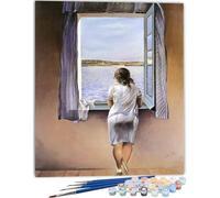 ZHXXFD Pintar Por Numeros Adultos Cuadros Famosos Salvador Dali - Pintor Surrealista Español,Cuadro Diy Por Numeros Chica Pintura Acrilica Para Lienzos Paisaje,40X50Cm,A22