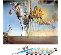 ZHXXFD Pintar Por Numeros Adultos Cuadros Famosos Salvador Dali - Pintor Surrealista Español,Cuadro Diy Por Numeros Chica Pintura Acrilica Para Lienzos Paisaje,Con Marco 40X50Cm,A9