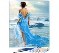 ZHXXFD Pintar Por Numeros Adultos Paisaje Femenino 40X50 Cm Diy Cuadro Al Óleo Pintura Por Numeros Acrilico Con Lienzo Kit,A22