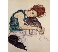 ZHXXFD Pintura Por Numeros Adultos Niños Paisaje Cuadros Famosos Sin Marco 40X50CM Seated Woman With Bent Knee - Egon Schiele,B9