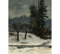 ZHXXFD Pintura Por Numeros Adultos Paisaje Nevado del Bosque en Invierno Obra Maestra Animales Sin Marco 40X50CM Conjunto De Pintura Al Óleo Pintada A Mano Paisaje,A29