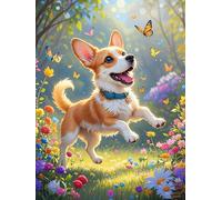 ZHXXFD Pintura Por Numeros Adultos Perro Animales Flores Paisaje Sin Marco 40X50CM Kit De Pintura Por Numeros Para Adultos Paisaje Con 3 Pinceles Y Acrílica,Paint By Numbers Kits AdulteA9