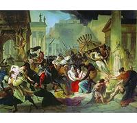 Zhyaunz 5D DIY diamante pintura Briullov el final de Pompeya pintura por números Kits punto de cruz bordado mosaico Decoración 40x50cm