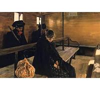 Zhyaunz 5D DIY diamante pintura Joaquín Sorolla mujer equivocada en negro pintura por números Kits punto de cruz bordado mosaico Decoración 12x16 in