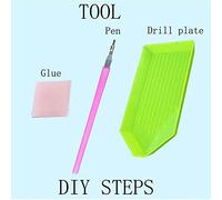 Zhyaunz Kits de pintura de diamantes en mosaico 5D para hacer uno mismo bordado redondo de Adán y Eva punto de cruz arte con diamantes de imitación 30x40cm