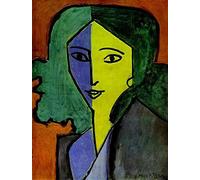 Zhyaunz Retrato de niña-Kits de Pintura de Diamantes 5D DIY Henri Matisse Punto de Cruz Bordado de Diamantes de imitación Regalo de decoración 40x50cm