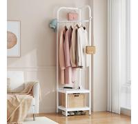 ZHYOCOGY Perchero Esquinero de Metal, Colgador de Ropa, Percha de Pie para Sombreros, Resistente, para Entrada, Dormitorio, Sala de Estar, Espacio Pequeño