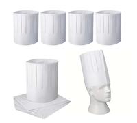 ZHYUAN 20 piezasGorrodecocina,Sombrerosdechefunisex,GorrosdeChef,GorrodeChef,Set de Sombrero de Cocina,Gorros de Cocinero,Adecuado para Cocina,Hotel,repostería y restaurantes