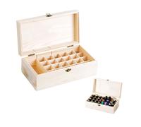 ZHYUAN 32 compartimentos Recipiente de madera para aceites esenciales, caja de almacenamiento portátil, se puede utilizar para almacenar aceites esenciales, lápiz labial, perfumes, aromaterapia