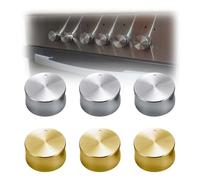 ZHYUAN 6 piezas 8 mm Perillas De Control Metal,Perillas Cocina Gas,Interruptor Gas Estufa Control,Perillas de Estufa de Metal,para cocina de gas, para cocina de gas, aplicables a cocinas de gas