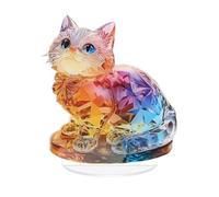 ZHYUAN Figura Decorativa acrílica de Gato,2D Adorno de Escritorio de Gato,Figura Decorativa de Gato Decoración de Escritorio 2D,Adecuado para Sala de Estar, Dormitorio, Estudio, decoración del hogar
