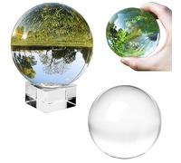 ZHYUAN Glaskugel,Glaskugel Fotografie Kugel aus Glas,80mm Glaskugel mit Ständer ,Glaskugel Wahrsagerkugel Mini Kristallkugel,Foto Glaskugel,Foto Kugel, für Fotografie, Wohnkultur, Geschenke