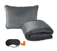 ZHYUAN Manta de Viaje 2 en 1,Kissen Decke 2 in 1,mit Augenmasken und Ohröpsel,Reisedecke Kissen 2 in 1,Flugzeugdecke mit weichem Kissenbezug abdeck,für Urlaub,Büro,Heimse,Geschäftsreisen