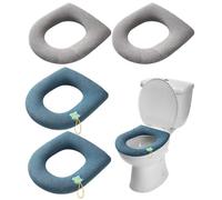 ZHYUAN4 piezas Funda Asientos de Inodoro,Cojín de Asiento de Inodoro,Cubierta asientos de inodoro reutilizable,Fundas para Asiento de Inodoro,Home Cojín Asiento de Inodoro,Toilet Seat Cushion Genérico