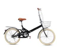 zhyunvd Bicicleta Plegable, No Requiere Instalación, Ultraligera Y Portátil, Bicicleta para Adultos De 20 Pulgadas para IR Al Trabajo,para Estudiantes Hombres Y Mujeres. Black,22