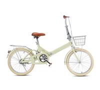 zhyunvd Bicicleta Plegable, No Requiere Instalación, Ultraligera Y Portátil, Bicicleta para Adultos De 20 Pulgadas para IR Al Trabajo,para Estudiantes Hombres Y Mujeres. Beige,20