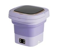 zhyunvd Mini Lavadora de Ropa Interior con Gran Capacidad de 9 L,Lavadora Móvil Portátil Plegable Lavadora,para Ropa de Bebé,Ropa Interior o Artículos Pequeños, Dormitorio,Camping, Purple