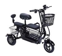 zhyunvd Scooter De Movilidad De 3 Ruedas,Mobility Scooter,Movilidad Scooter Plegable,con Asiento Y 2 Cestas,Almacenamiento Móvil para Maletero De Coche,Puede Recoger A Los Niños Black,60km