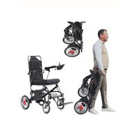 Silla De Ruedas De Viaje,Silla De Ruedas Electrica Plegable Ligera,Silla De Ruedas Eléctrica Para Adultos,Con Joystick De Fácil Manejo,Seguras Y Fáciles De Conducir Para 6a