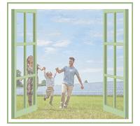 ZHZFSH Mosquitera para Ventana, Mosquiteras de Ventanas Adhesiva, Malla Mosquitera para Ventanas, Cortina de Ventana para Prevenir Mosquitos y Insectos, Lavable, Blanco-a, 75x110cm