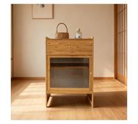 ZHZHXR Armario para Aspiradora Robot, Mesa Auxiliar Almacenamiento Aspiradora Robot Armario Auxiliar para Sala Estar, Hogar, Oficina, Entrada y Pasillo(Natural)